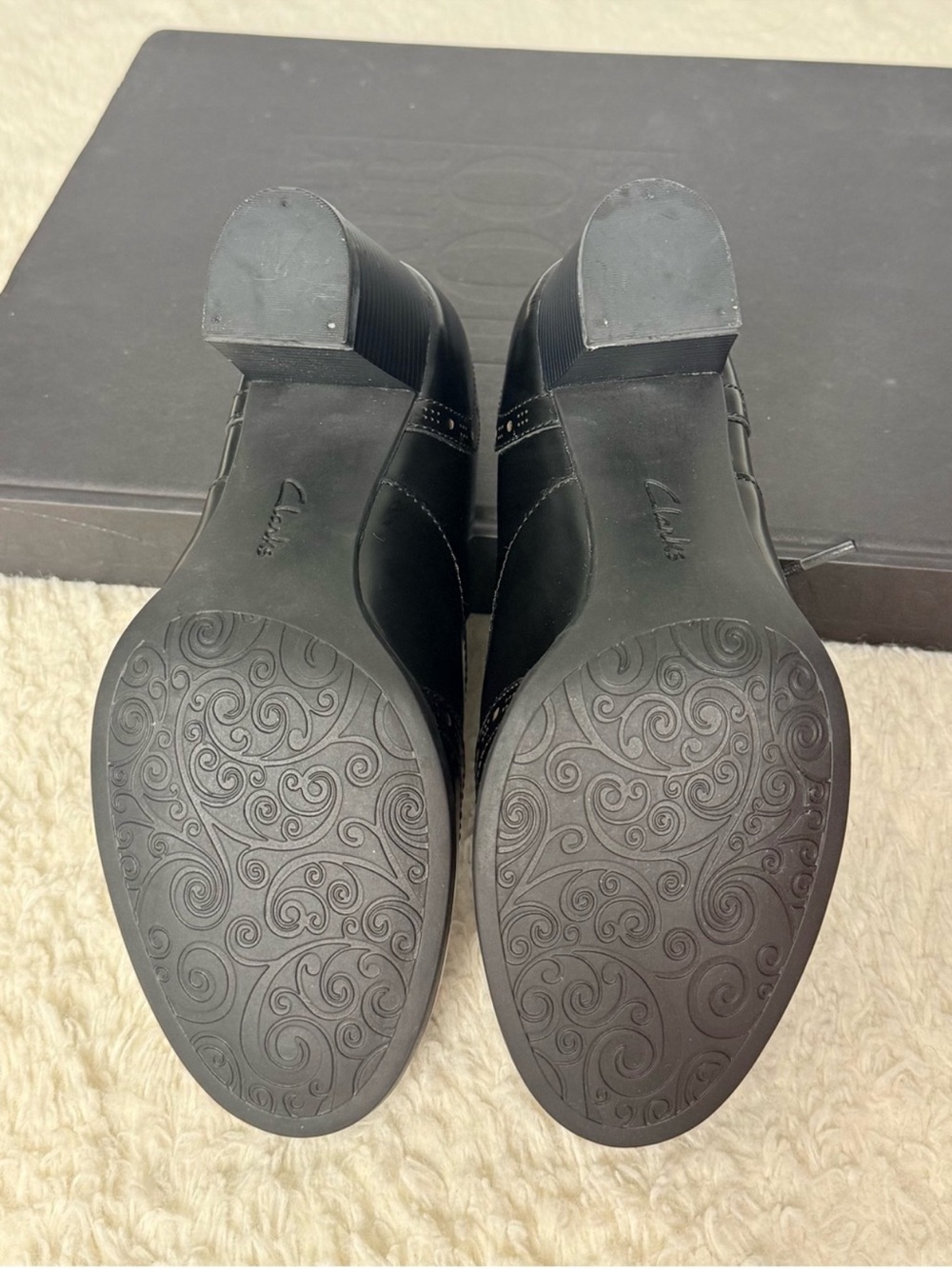 Clarks Black Lace-Up Wingtip
Heeled Oxfords - Picture 5 of 12